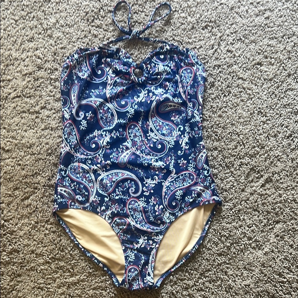 Girls Paisley One Piece Swimsuit Size XL